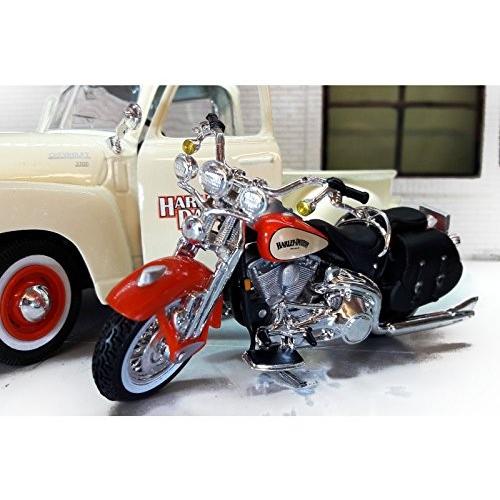 Maisto HARLEY-DAVIDSON CUSTOM 1:24SCALE "1950 CHEVROLET 3100 PICKUP & 2001 FLSTS HERITAGE SPRINGER_3