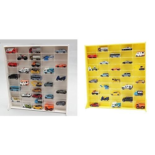 DIY mini car collection case アクリル ミニカー コレクションケース 50 イエロー_1