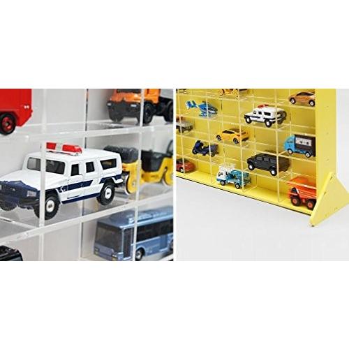 DIY mini car collection case アクリル ミニカー コレクションケース 50 イエロー_2