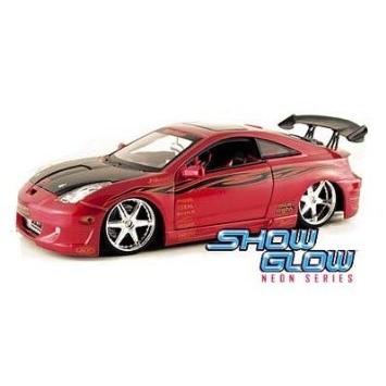 Toyota Celica ダイキャスト モデルカー Import Racer 1:18 スケール \"Show Glow\"" (RED) ミニカー ダイキ"