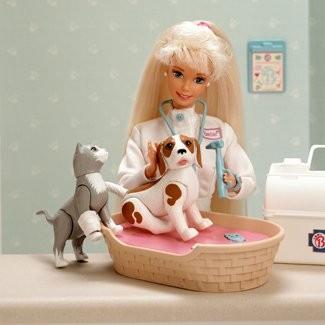 Barbie Pet Doctor Doll / バービー ペットドクター キャット\u0026ドッグ 14603の画像