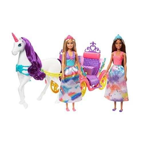 Barbie Dreamtopia Carriage w/2 Dolls ボビードリームトピア