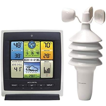 AcuRite 00589 Pro Color Weather Station with Wind Speed， Temperature and Humidity by AcuRite