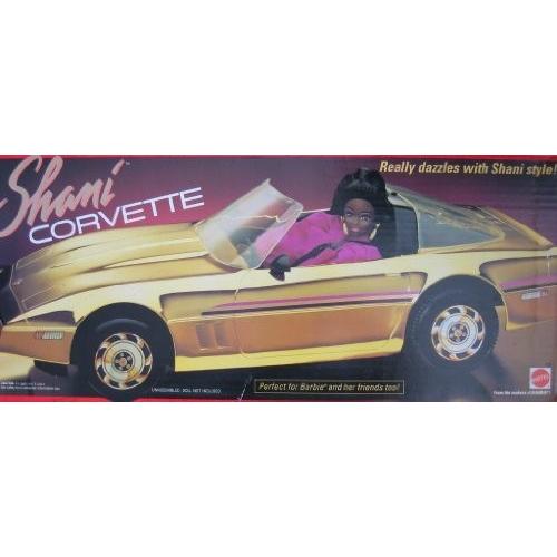 Barbie SHANI CORVETTE Vehicle GOLD Convertible Vette Car (1991)