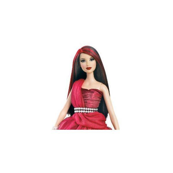 Barbie All Dolled Up STARDOLL Brunette Doll Red Dress - Mix and Match Trendy, Original Fashions anの画像