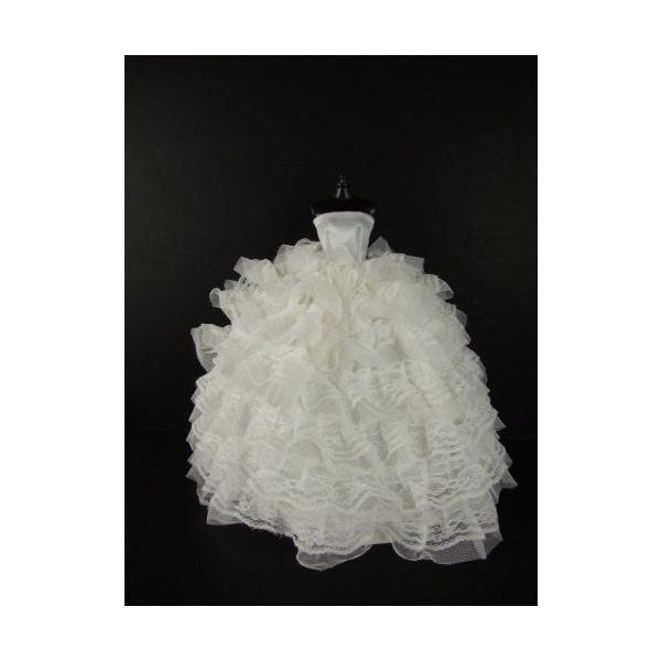 Beautiful White Gown with Tons of Ruffles Ball Gown Made to Fit the Barbie バービー Doll 人形 ドー