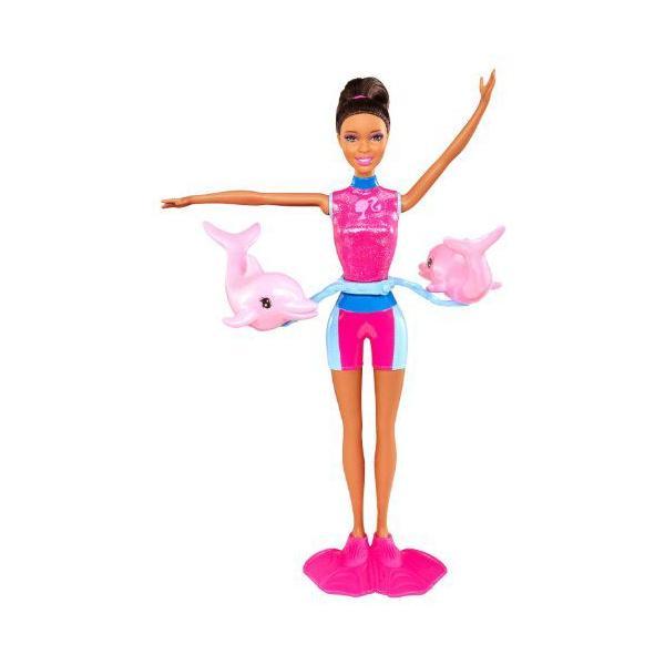 Barbie バービー I Can Be Splash and Spin Dolphin Trainer African-American Doll 人形 ドールの画像