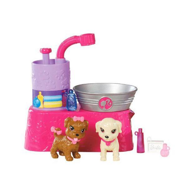 Barbie バービー Suds and Hugs Pups African-American Doll Playset 人形 ドール_1