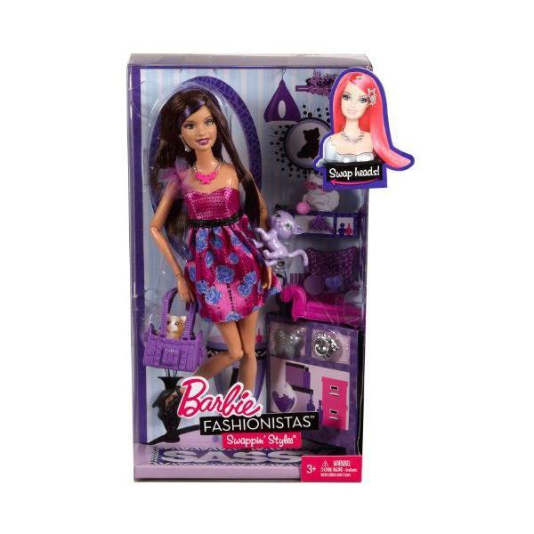 Barbie バービー Fashionistas Swappin' Styles Sassy Doll and Pet 人形 ドールの画像
