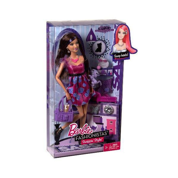Barbie バービー Fashionistas Swappin' Styles Sassy Doll and Pet 人形 ドールの画像