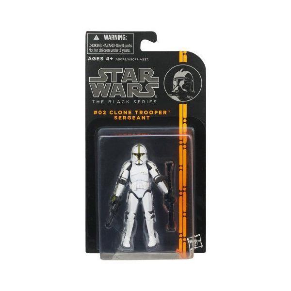 Hasbro ハスブロ 3.75 inches Star Wars スターウォーズ Black #02 Clone Trooper Sargent フィギュア 人の画像