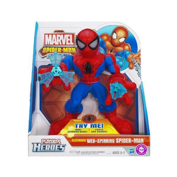 Marvel マーベル Spider-Man スパイダーマン Adventures Playskool Heroes Electronic Web-Spinning Spidの画像