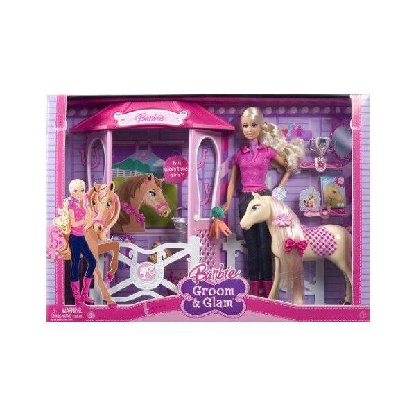 Barbie バービー Groom \u0026 Glam Doll \u0026 Stable ドール 人形 フィギュアの画像