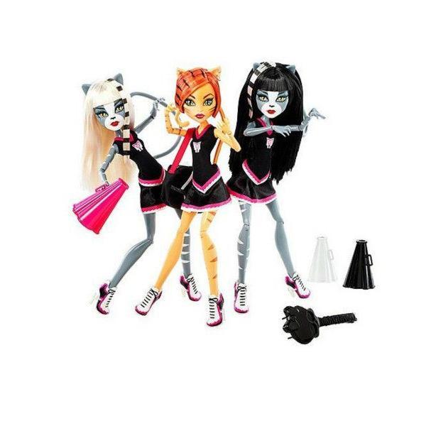 Monster High モンスターハイ 3-PACK FEARLEADING Werecats TORALEI Meowlody and Purrsepho_1