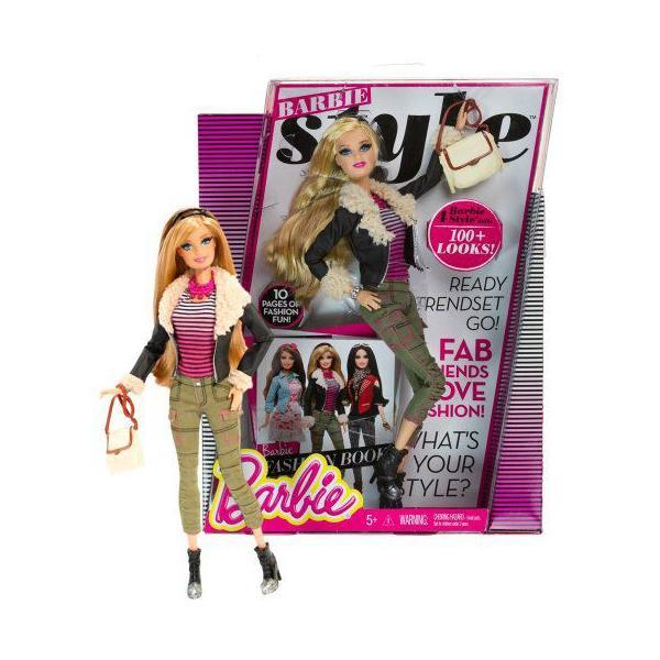 Faux Leather Jacket Barbie バービー Mix \u0026 Match Fashions ~11\" Doll + Mini-Fashion Book Gift Set"_1