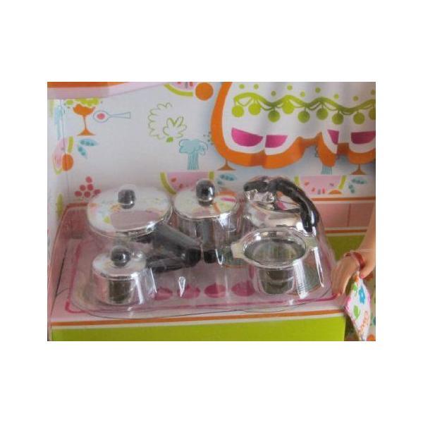 Barbie バービー LEARNS TO COOK Doll with Silver Tone Cookware GOLD LABEL Collectible Doll 2006の画像