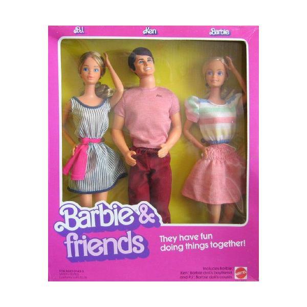 Vintage Barbie バービー \u0026 Friends Doll Set w P.J., Ken \u0026 Barbie バービー Dolls 1982 Mattel マの画像