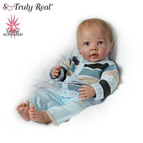 【アシュトンドレイク】Lifelike Baby Boy Doll Moves And Coos When Touched/乳呑み子あやつり人形/もの言う花お人形さん 着せかえ人形、抱き人形-ゲーム、おもちゃ-おもちゃ
