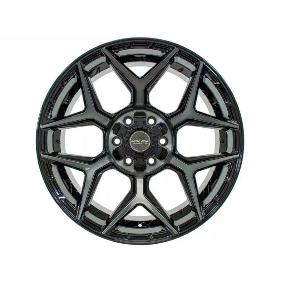 [4PLAYWHEELS(4プレイ)正規品]20インチアルミホイール 1本 Gen3/4P06  20×10 6H139.7 -18 CB106.1 ブラック  汎用/4P06-20100-6D55-18BBTの画像