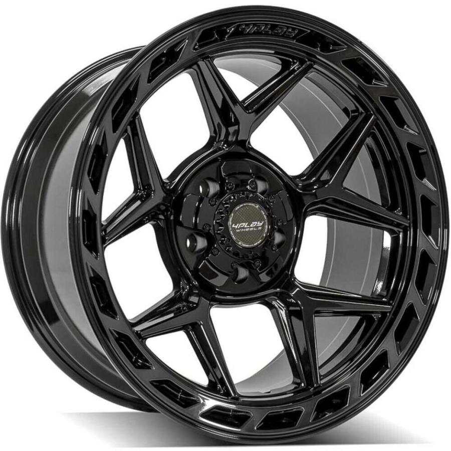 [4PLAYWHEELS(4プレイ)正規品]20インチアルミホイール 1本 Gen3/4P55 20×10 5H127 -18 CB87.1 ブラック  汎用/4P55-20100-5D55-18BBTの画像