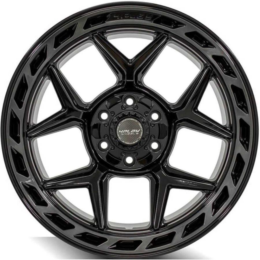 [4PLAYWHEELS(4プレイ)正規品]20インチアルミホイール 1本 Gen3/4P55 20×10 6H139.7 -18 CB106.1 ブラック  汎用/4P55-20100-6D55-18BBTの画像