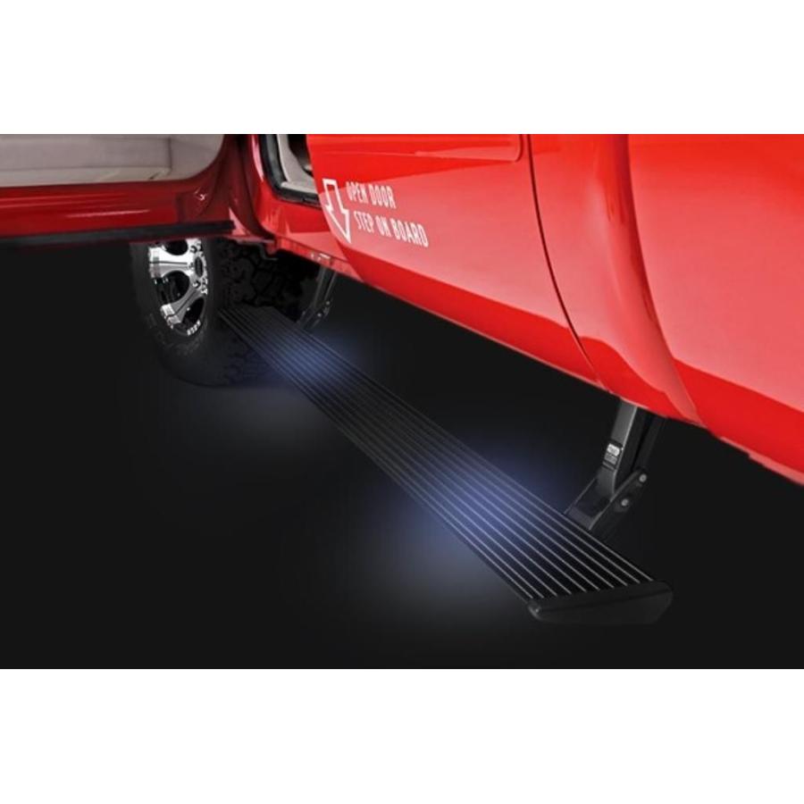 [AMP Research 正規品] 電動パワーステップ/サイドステップ ブラック アルミ FORD フォード F250・F350・F450