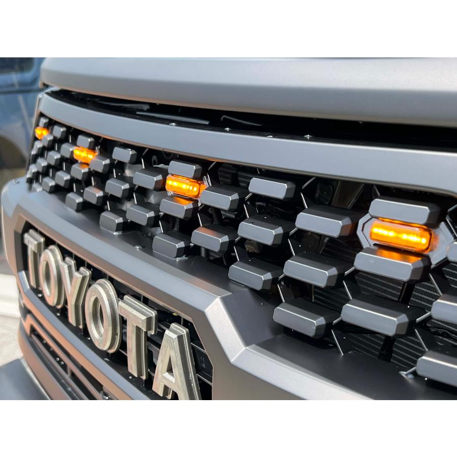 GI☆GEAR TOYOTAレターグリル (純正バンパー専用) LEDマーカー付き