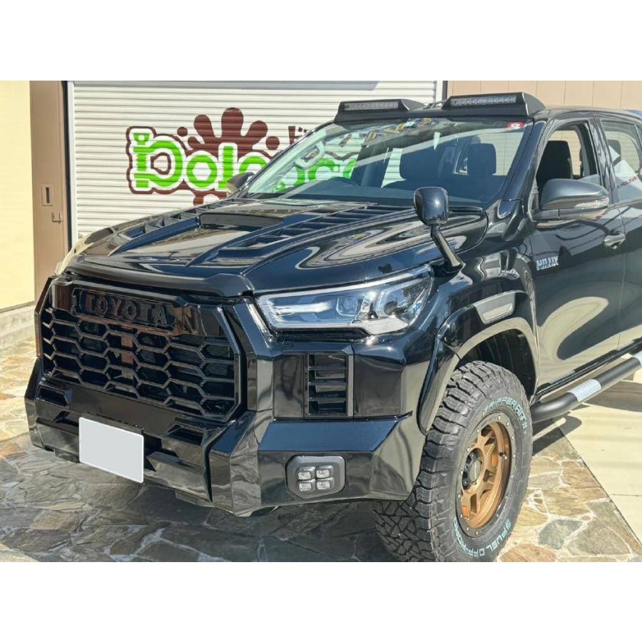 GI☆GEAR ボンネットフードカバー 未塗装 ABS製 両面テープ取付 HILUX