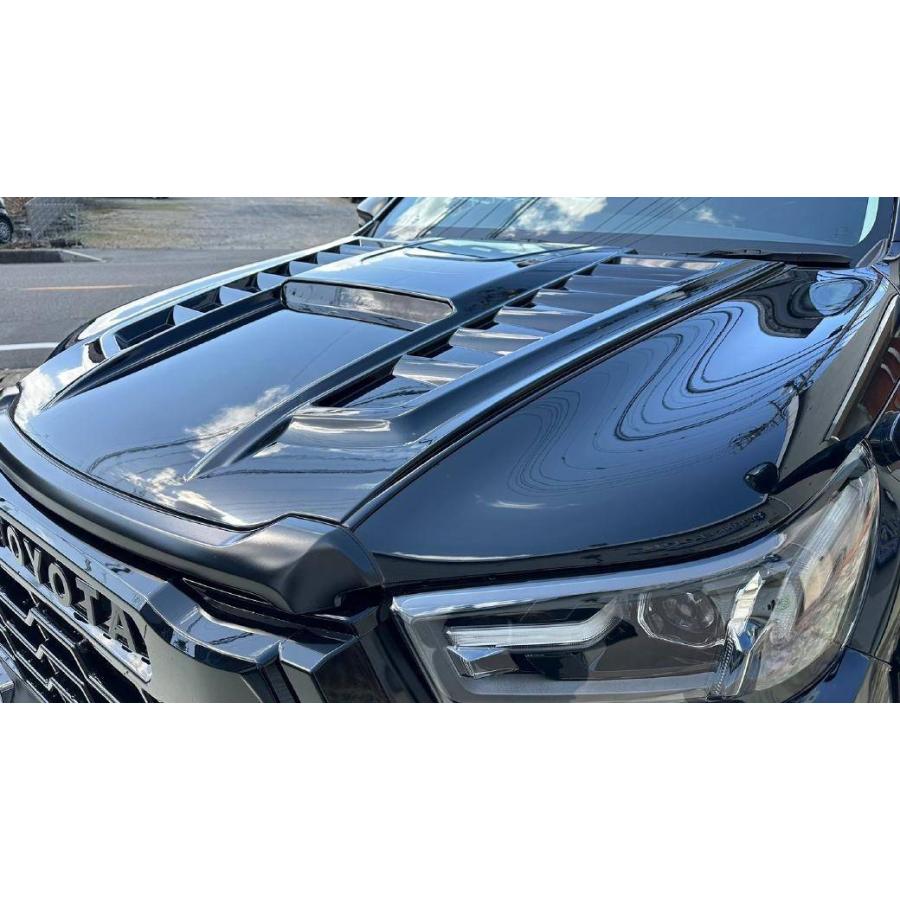 ハイラックスgun125 GR 後期ボンネット GI☆GEAR ボンネットフードカバー 未塗装 ABS製 両面テープ取付 HILUX