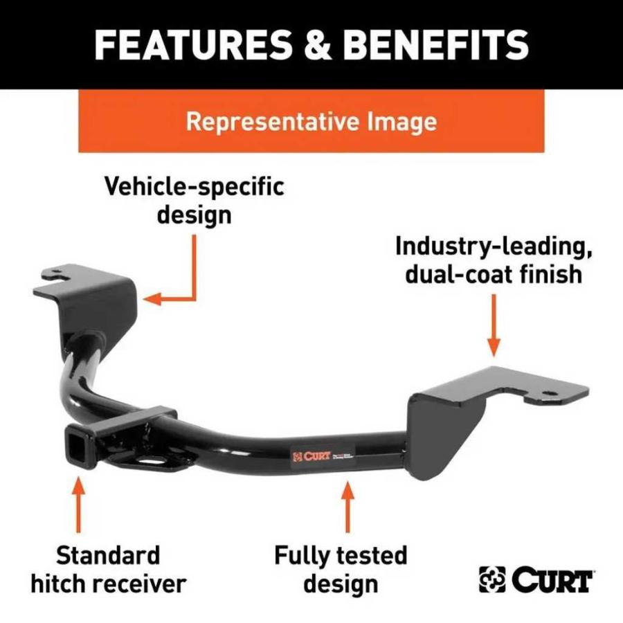 [CURT カート] Class1 ヒッチメンバー 1.25インチ角 牽引能力:680kg FORD フォード フィエスタ ハッチバック / 11067の画像