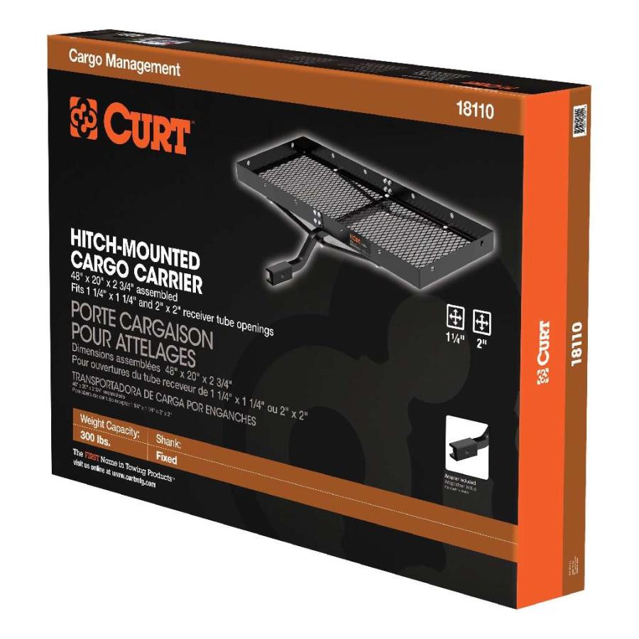 超美未使用、解体しました！CURT(カート)18110 トレイスタイル カーゴキャリア/ヒッチキャリア 1.25＆2インチ角 汎用　ガタつき防止部品オマケします CURT 正規品] トレイスタイル カーゴキャリア / ヒッチキャリア