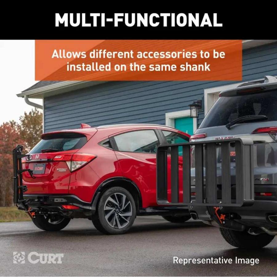 [CURT カート] ActiveLink アクティブシャンク 変換レシーバー 1.25インチ角 1.25インチ角ヒッチレシーバ装着車 / 18401の画像