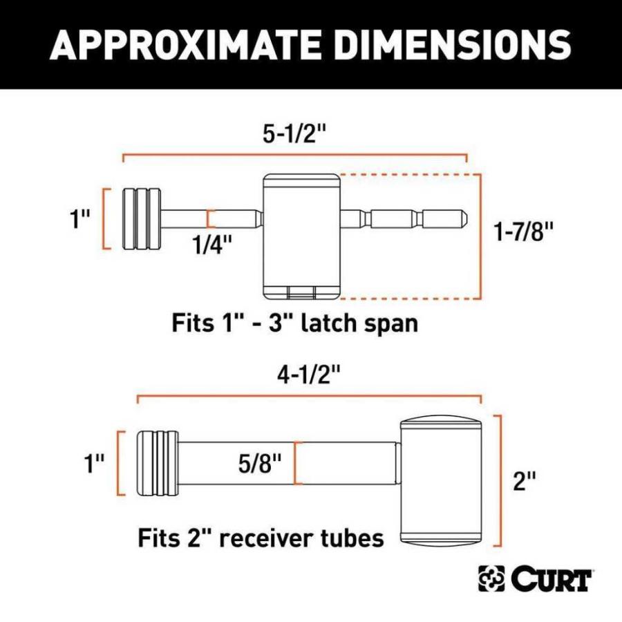 [CURT(カート)正規代理店]カプラーロック セット 2インチ角 汎用/23505の画像