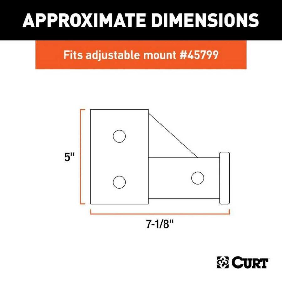 [CURT(カート)正規代理店]トレーラーヒッチ用 トライボールチューブマウント 45799交換用/45802の画像