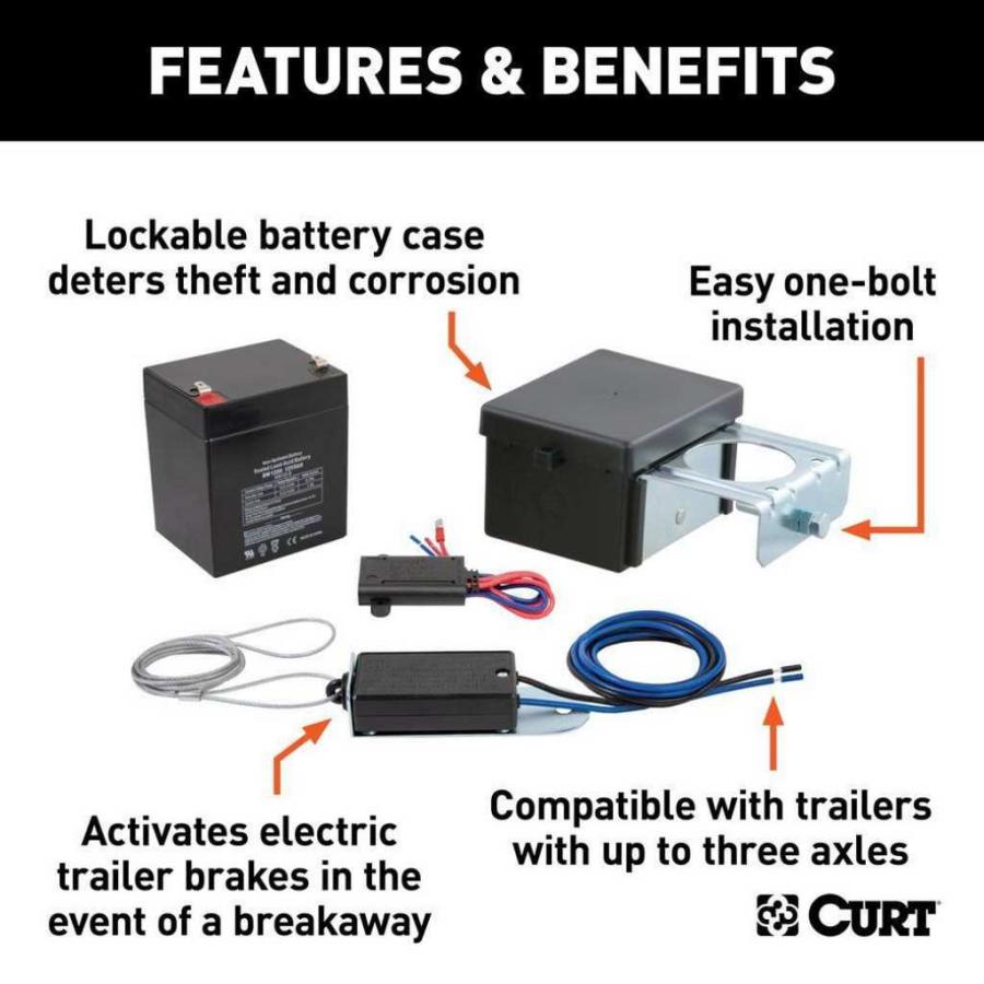 [CURT(カート)正規代理店]ソフトトラック2 ブレークウェイシステム 充電器付き 汎用/52028の画像