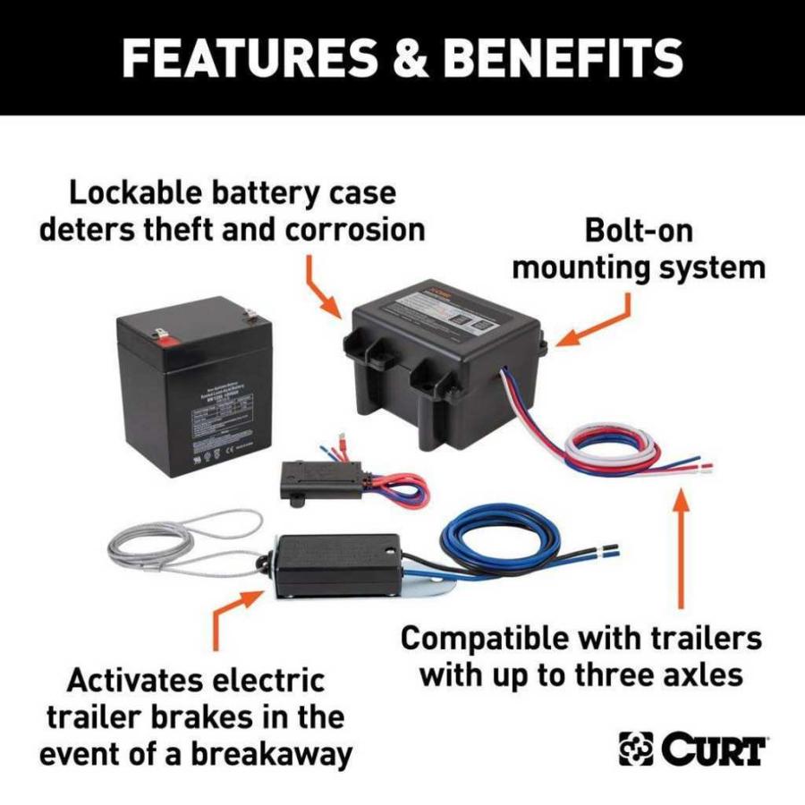 [CURT(カート)正規代理店]ソフトトラック1 ブレークウェイシステム 充電器付き 汎用/52040の画像