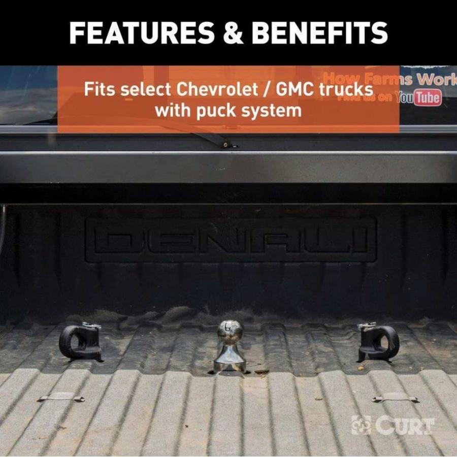 [CURT(カート)正規代理店]OEM パック システム グースネック チェーンアンカー 2個 シボレー、FORD フォード、GMC、日産 タイタンXD/60691の画像