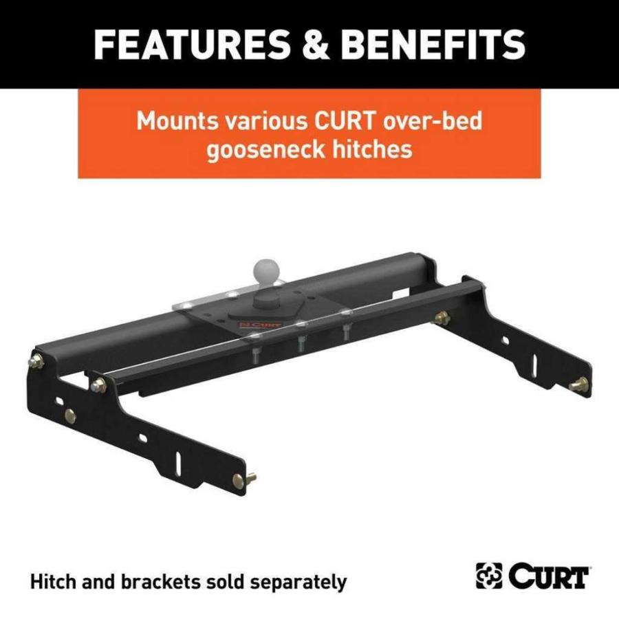 [CURT(カート)正規代理店]オーバーベッド用 グースネックヒッチ 取付けブラケット 耐荷重 約13607kg C K 2500/3500 8フィートベッド/61503_2