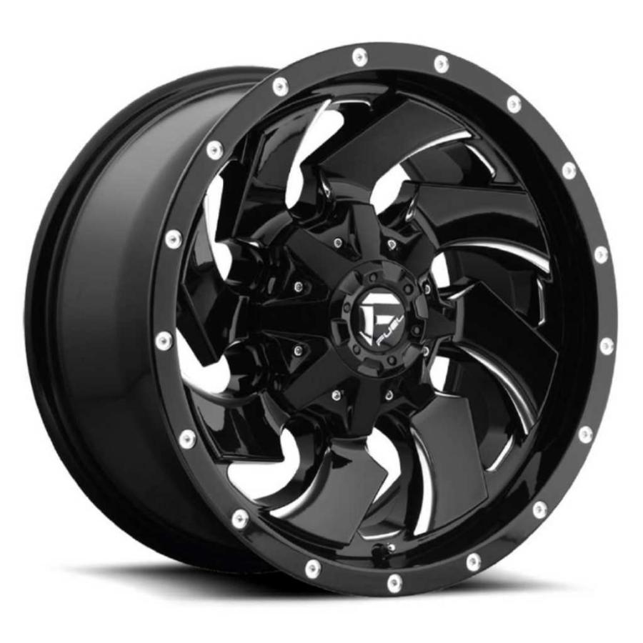 [FUEL 正規品]20インチ アルミホイール 1本 D574 CLEAVER グロスブラックミルド 20×8.25 8H 165.1 105 CB121.5/D57420828Dの画像