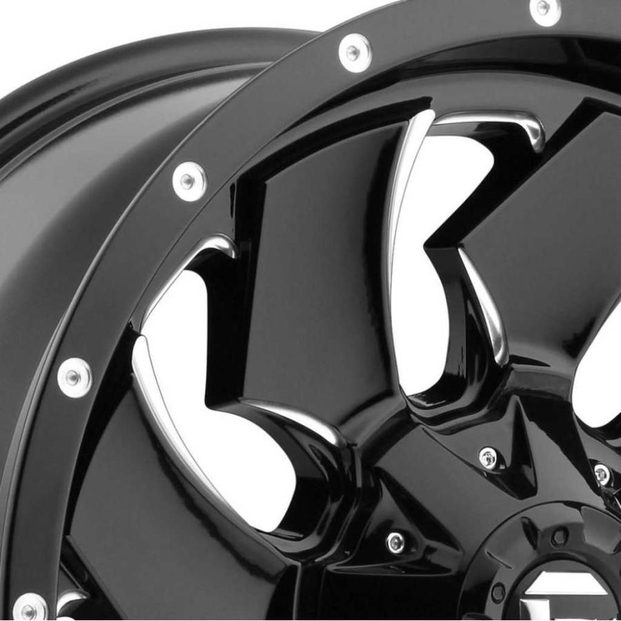 [FUEL 正規品]20インチ アルミホイール 1本 D574 CLEAVER グロスブラックミルド 20×8.25 8H 165.1 105 CB121.5/D57420828Dの画像
