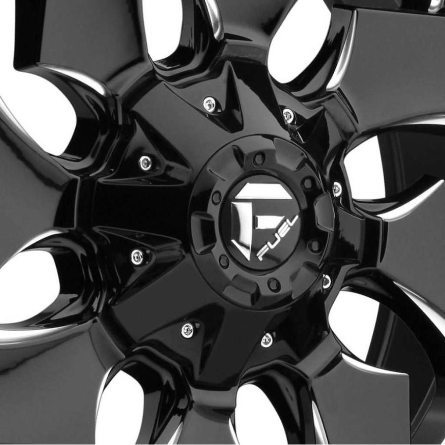 [FUEL 正規品]20インチ アルミホイール 1本 D574 CLEAVER グロスブラックミルド 20×8.25 8H 165.1 105 CB121.5/D57420828Dの画像