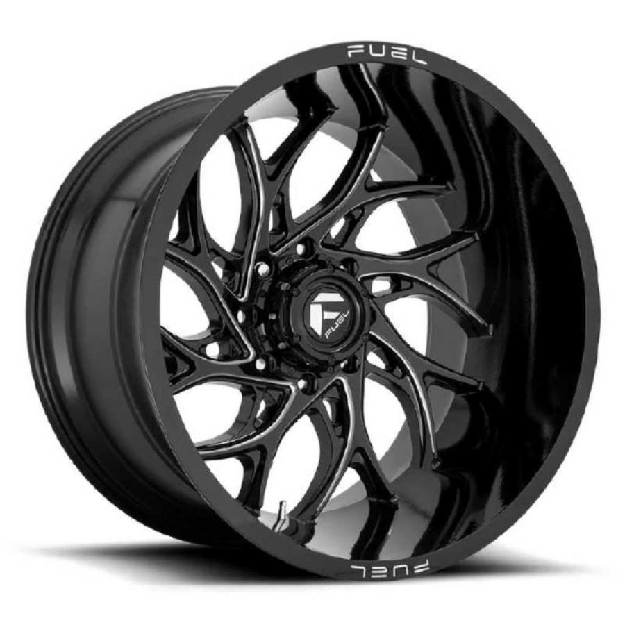 [FUEL (フューエル) 正規品]20インチホイール 1本 D741 RUNNER 20×8.25 8H 210 +105 CB154.3 グロスブラックミルド 汎用/D741208293の画像