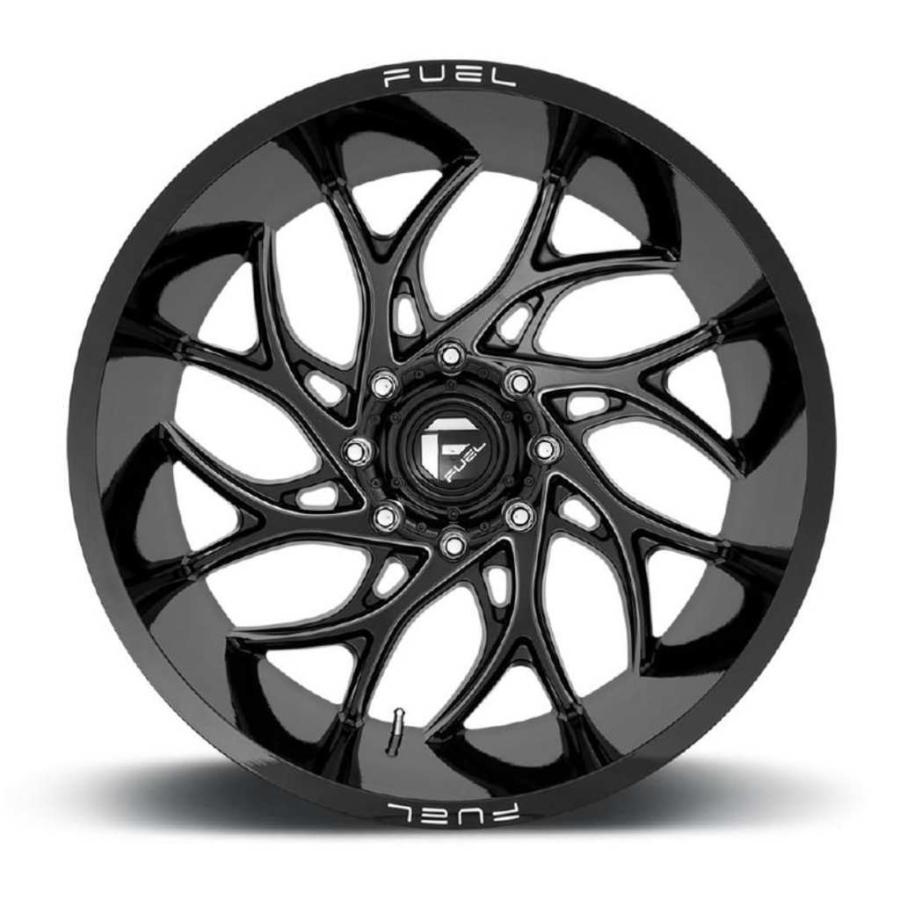 [FUEL (フューエル) 正規品]20インチホイール 1本 D741 RUNNER 20×8.25 8H 210 +105 CB154.3 グロスブラックミルド 汎用/D741208293の画像