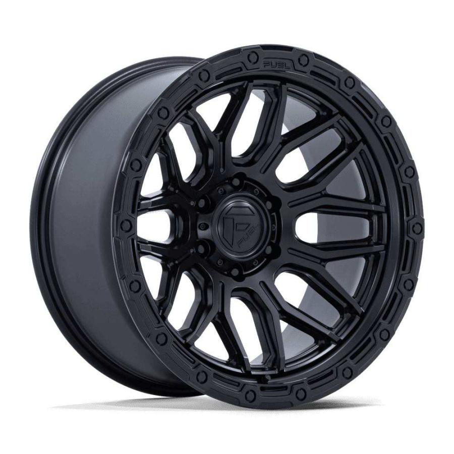 [FUEL 正規品]20インチ アルミホイール 1本 FC881 SURGE マットブラック/グロスブラックリップ 20×10 8H 180 -18/FC881MB20108818Nの画像