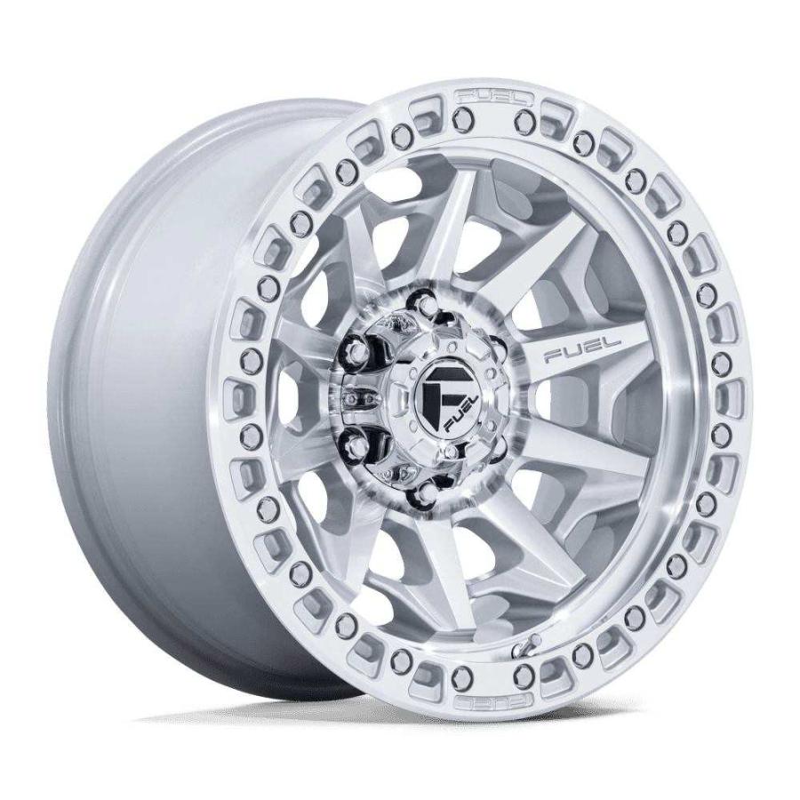 [FUEL OFFROAD 正規品]17インチ アルミホイール 1本 D883 COVERT シルバー/マシーンドフェイス 17×9 5H 127 -12 CB71.5/D88317907545_1