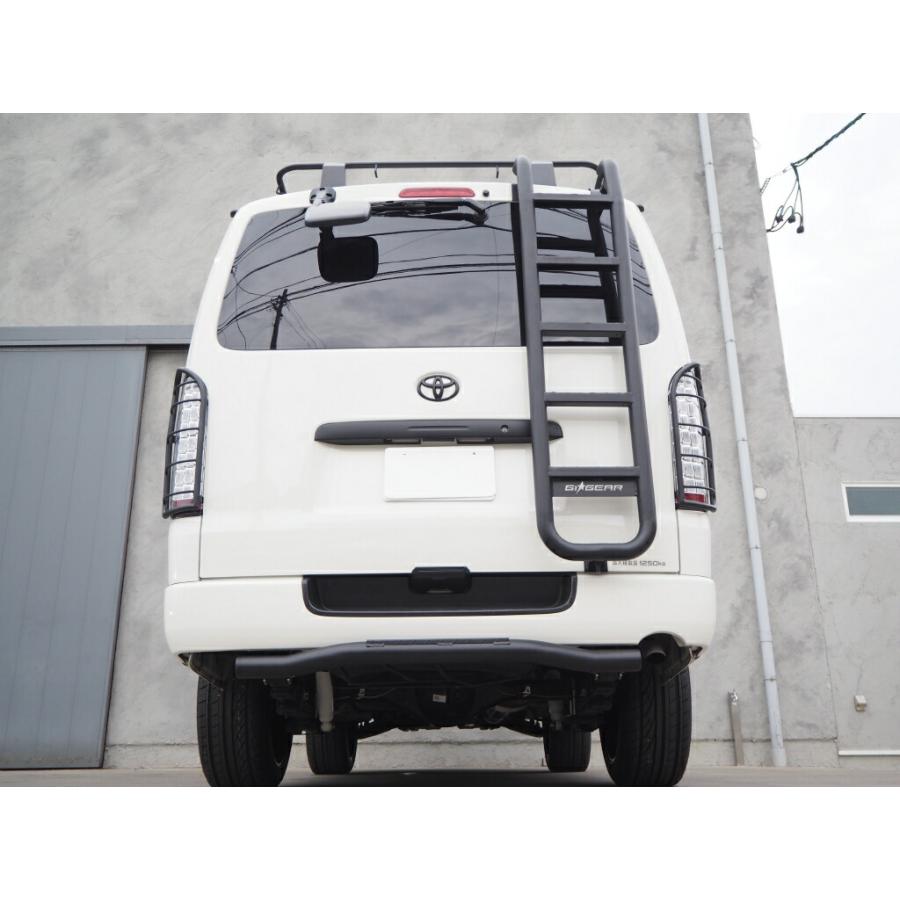 はらたじゅん FD ブラック リアハシゴ スチール製 ハイエース用 はらたじゅん FD ブラック リアハシゴ スチール製 ハイエース用