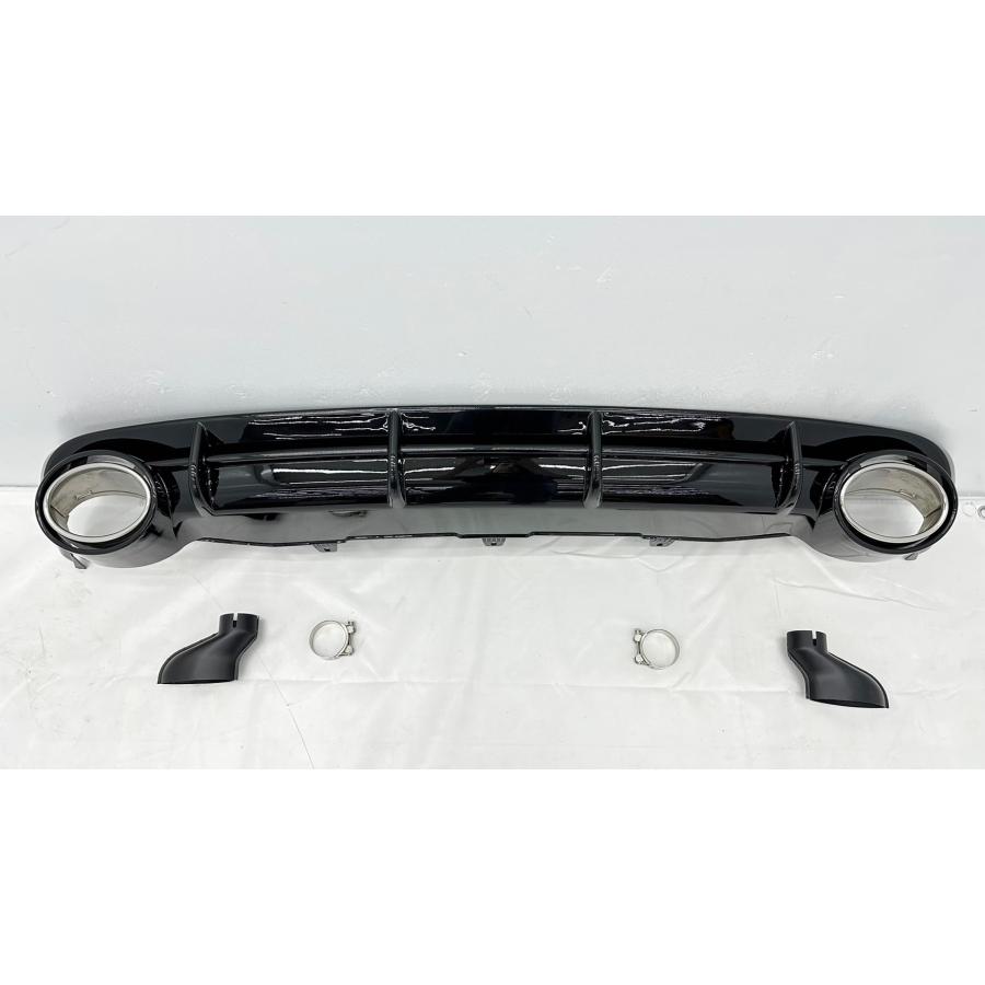 10%OFF 25日限定！[MARVIN 社製]RS6タイプ OEリアディフューザー マフラー左右1本出し用 AUDI アウディ A6 前期 ドレスアップ カスタム 外装の画像