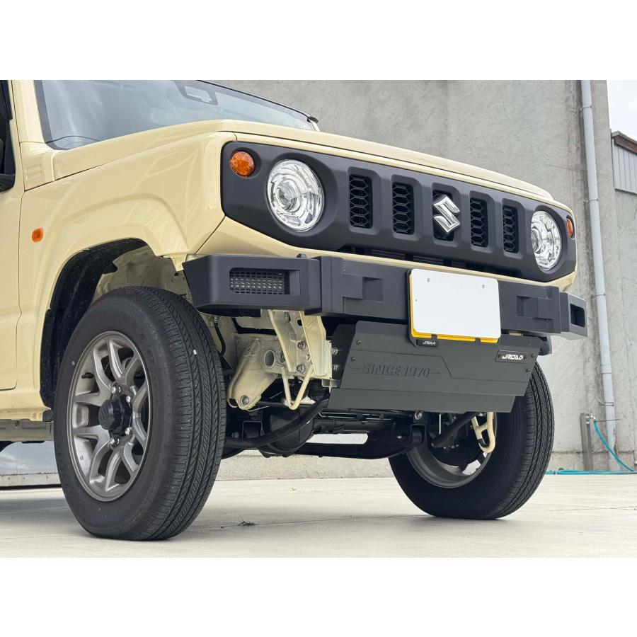 ジムニー　JB64 フロントバンパー　LEDフォグ付き ジムニー JROAD 正規品 アルミメタルフロントバンパー LEDフォグ
