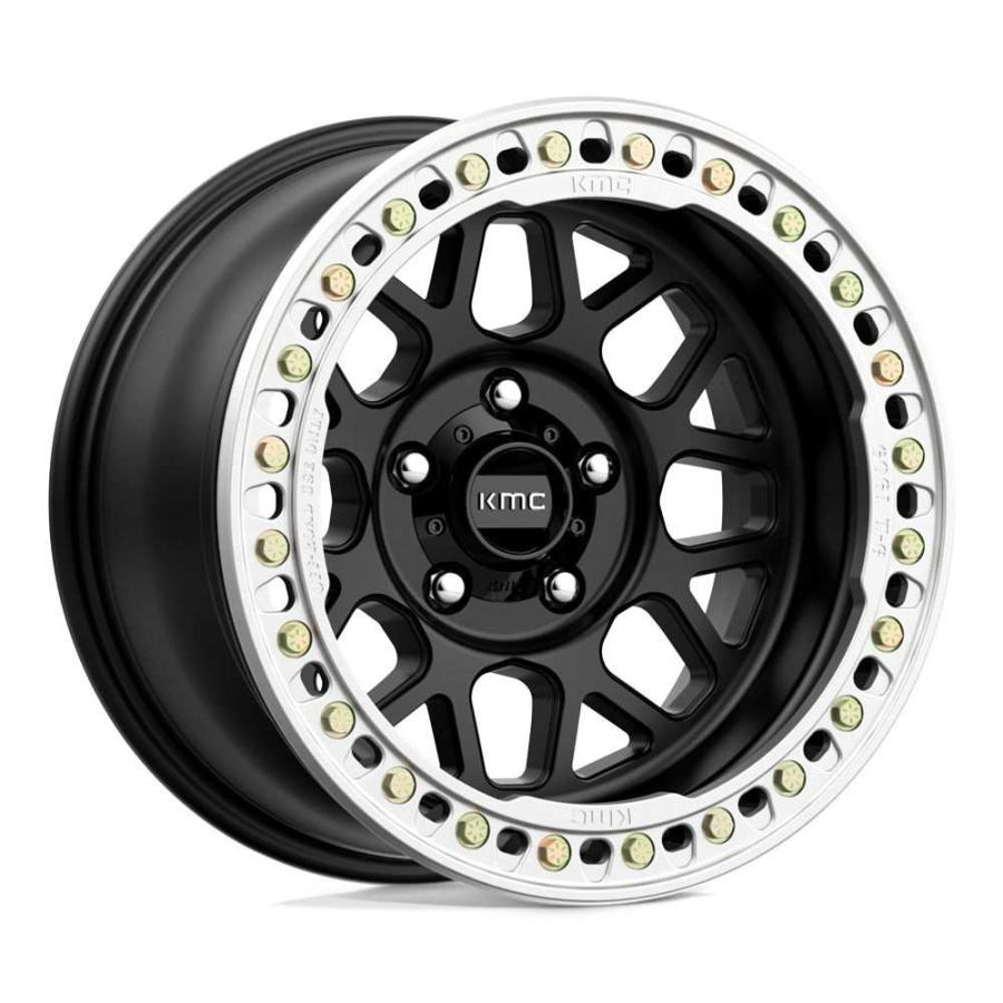 KMC（車） - [KMC(ケーエムシー)] 18in軽銀銀輪 1本 KM235 GRENADE CRAWL BEADLOCK 18×9J 8H 165.1 +10 CB125.1 SATIN BLACK/KM23589080710