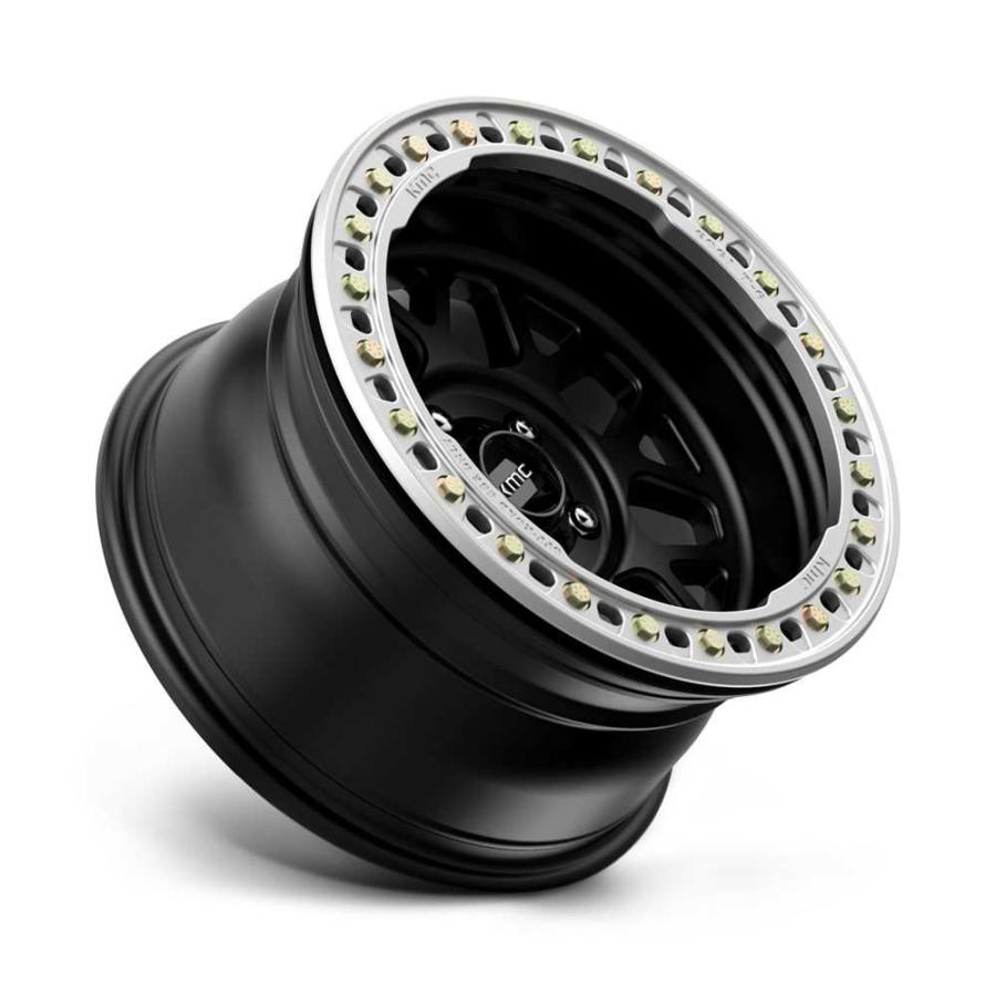 KMC（車） - [KMC(ケーエムシー)] 18in軽銀銀輪 1本 KM235 GRENADE CRAWL BEADLOCK 18×9J 8H 165.1 +10 CB125.1 SATIN BLACK/KM23589080710